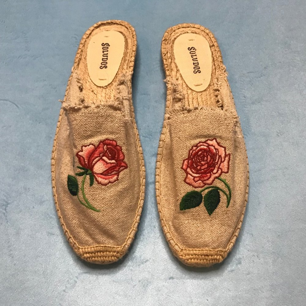 Soludos Flower Embroidered Espadrilles